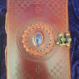 Pagan Wicca Dream Spell Recipes Sketchbook Journal Diary Leather Grimoire Blank